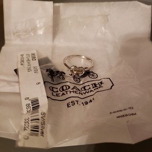 Sterling silver Coach ring size 8